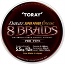 Toray BAWO SUPER POWER FINESSE 8 BRAIDS 150м 0,128мм - фото 7093